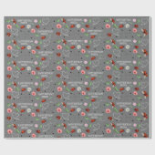 Papier d'enveloppement cadeau de mignonette Lady B (Plat)