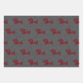 Papier d'enveloppement cadeau de Noël plaqué Dachs (Devant 3)