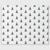 Papier d'enveloppement cadeau de sapin de Noël en (Plat)