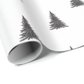 Papier d'enveloppement cadeau de sapin de Noël en (Coin rond)