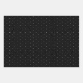 Papier d'enveloppement cadeau Polka blanc classiqu (Devant 3)