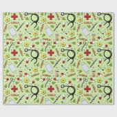 Papier d'enveloppement cadeau pour médecin ou infi (Plat)