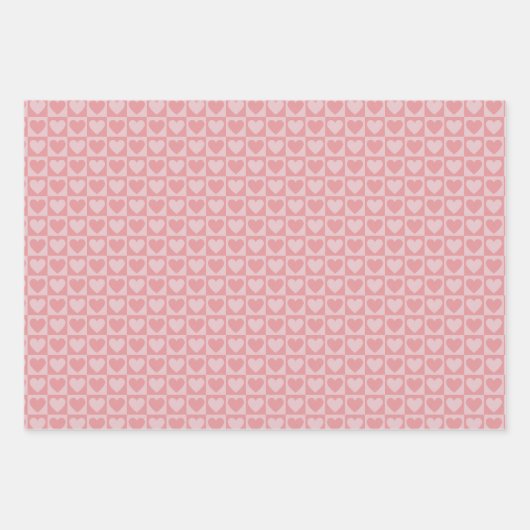 Papier d'enveloppement cardiaque en carton - rose  (Devant 3)