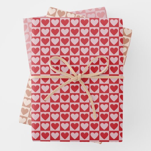 Papier d'enveloppement cardiaque en carton - rose  (En situation)