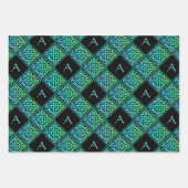 Papier d'enveloppement Celtique Monogramme série d (Devant 3)