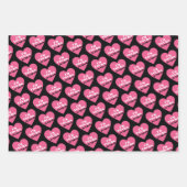 Papier D'Enveloppement Coeur, Grille Et Valentines (Devant 2)