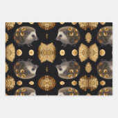 Papier d'enveloppement coloré de hérisson mignon (Devant)