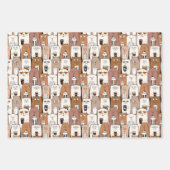 Papier d'enveloppement cool de 3 chats de café (Devant)