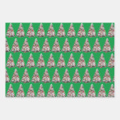 Papier d'enveloppement d'arbre de Noël de perroque (Devant 2)