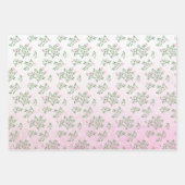 Papier d'enveloppement de Baby shower de fleurs de (Devant 2)