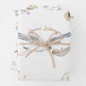 Papier d'enveloppement de Baby shower de ruban Fle (En situation)