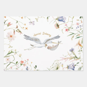 Papier d'enveloppement de Baby shower de ruban Fle