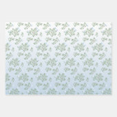 Papier d'enveloppement de Baby shower floral bleu  (Devant 2)