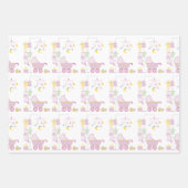 Papier d'enveloppement de Baby shower rose (Devant 2)