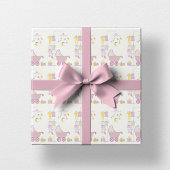 Papier d'enveloppement de Baby shower rose