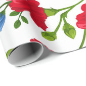Papier d'enveloppement de cadeau à motifs floraux  (Coin rond)