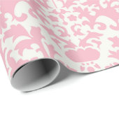 Papier d'enveloppement de cadeau de couleur rose j (Coin rond)