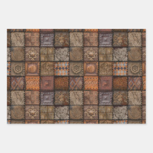 Papier d'enveloppement de carreaux Vintages