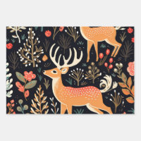 Papier d'enveloppement de cerfs caprins