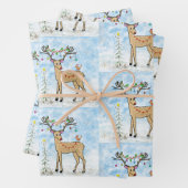 Papier d'enveloppement de cerfs de Noël (En situation)