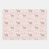 Papier d'enveloppement de cerfs et de Feuilles en  (Devant)