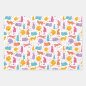 Papier d'enveloppement de chats colorés (Devant 3)