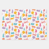Papier d'enveloppement de chats colorés (Devant 2)