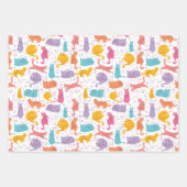 Papier d'enveloppement de chats colorés (Devant)