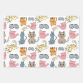 Papier d'enveloppement de chats mignon, Papier cad (Devant)