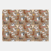 Papier d'enveloppement de chiens et de pattes mign (Devant)