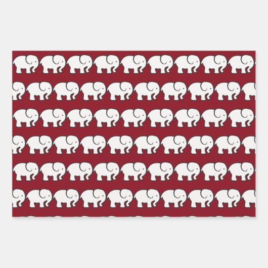 Papier d'enveloppement de conception d'éléphant bl (Devant 3)