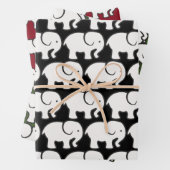 Papier d'enveloppement de conception d'éléphant bl (En situation)