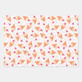 Papier d'enveloppement de cônes de crème glacée sé (Devant 3)