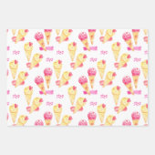 Papier d'enveloppement de crème glacée rose doux s (Devant 2)