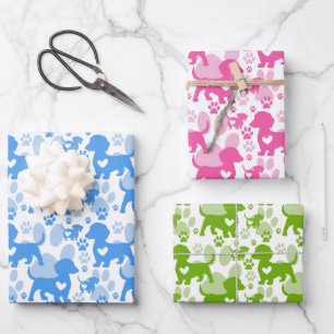 Papier d'enveloppement de Dachshunds de couleur mi