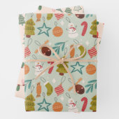 Papier d'enveloppement de décoration de Noël (En situation)