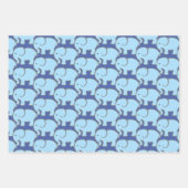 Papier d'enveloppement de design Blue Elephants (Devant 2)