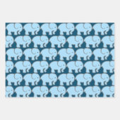 Papier d'enveloppement de design Blue Elephants (Devant)