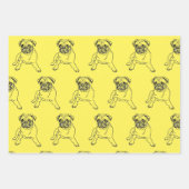 Papier d'enveloppement de dessin de chien mignon C (Devant 3)