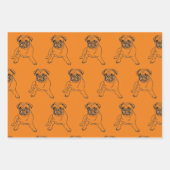 Papier d'enveloppement de dessin de chien mignon C (Devant 2)