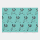 Papier d'enveloppement de dessin de chien mignon C (Devant)