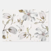 Papier d'enveloppement de fleurs blanches (Devant 3)