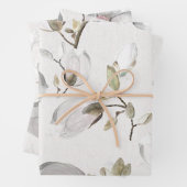 Papier d'enveloppement de fleurs blanches (En situation)