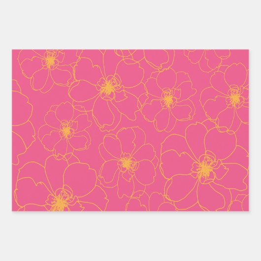 Papier d'enveloppement de fleurs dansantes (Devant 3)