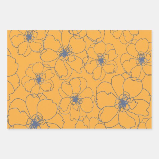 Papier d'enveloppement de fleurs dansantes (Devant 2)