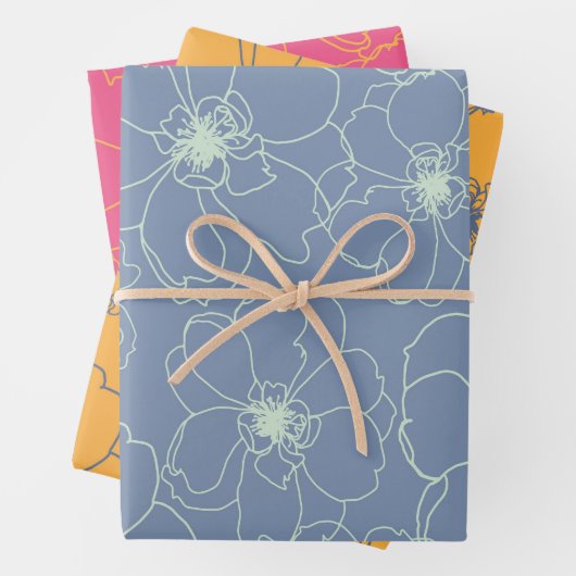 Papier d'enveloppement de fleurs dansantes (En situation)