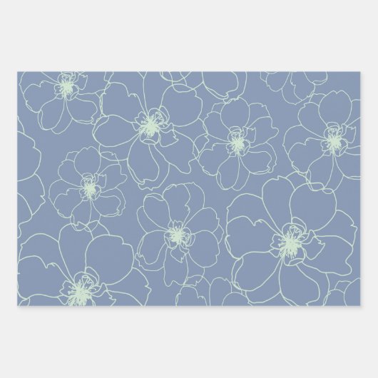 Papier d'enveloppement de fleurs dansantes (Devant)