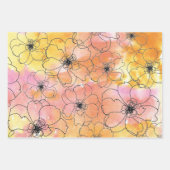 Papier d'enveloppement de fleurs dansantes (Devant 2)