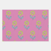 Papier d'enveloppement de fleurs de folklore (Devant 3)