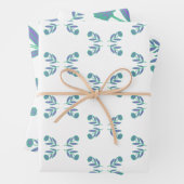 Papier d'enveloppement de fleurs folksy (En situation)